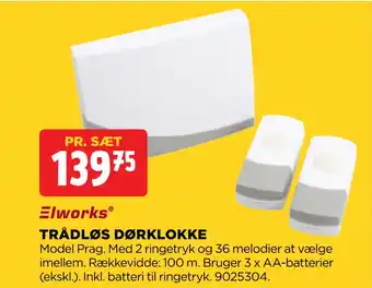 jem & fix TRÅDLØS DØRKLOKKE tilbud
