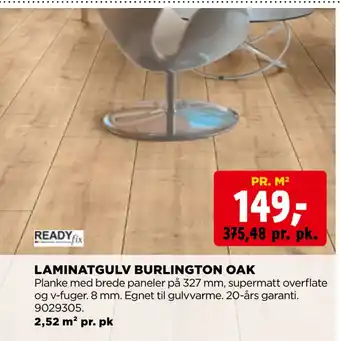 jem & fix Laminatgulv burlington oak tilbud