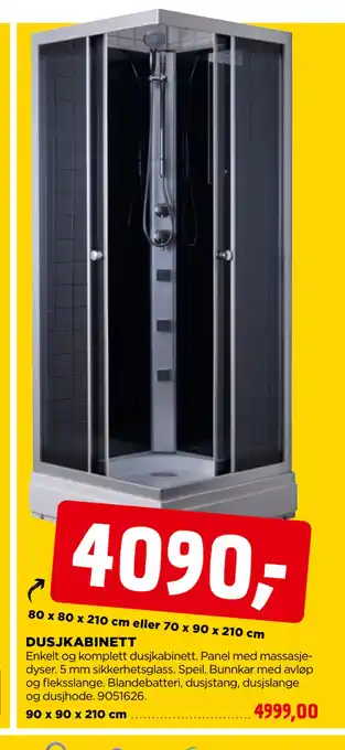 jem & fix Dusjkabinett tilbud