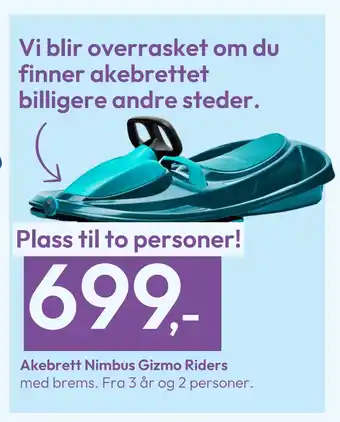 Gigaboks Akebrett nimbus gizmo riders tilbud