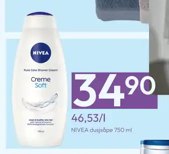 Gigaboks Nivea dusjsåpe 750 ml tilbud