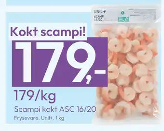 Gigaboks Scampi kokt asc 16/20 tilbud