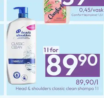 Gigaboks Head & shoulders classic clean shampo 1 l tilbud