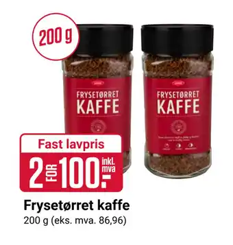 Europris Frysetørret kaffe tilbud