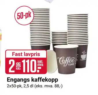 Europris Engangs kaffekopp tilbud