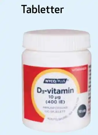 Apotek 1 Nycoplus d3-vitamin 10 mcg og 20 mcg tabletter tilbud