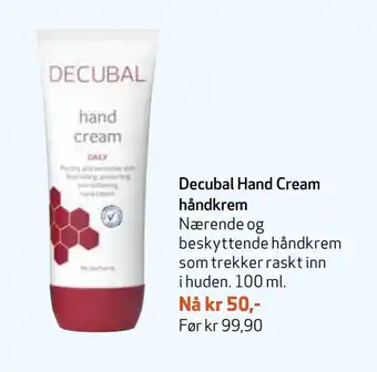 Apotek 1 Decubal hand cream håndkrem tilbud