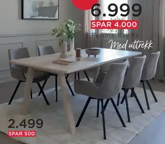 Møbelringen Sandholmen spisebord tilbud