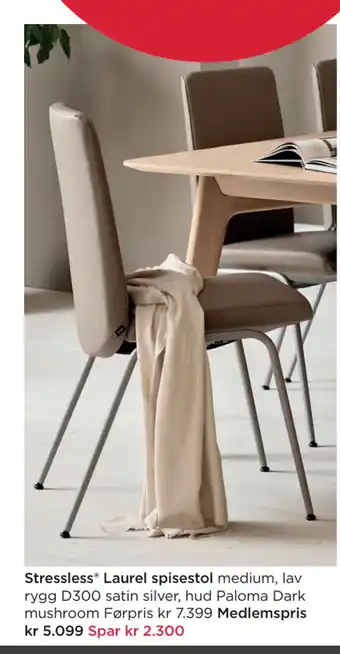 Møbelringen Stressless laurel spisestol tilbud