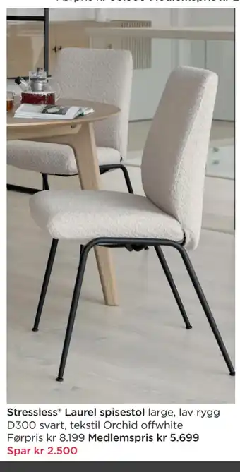 Møbelringen Stressless laurel spisestol tilbud