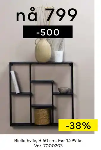 Skeidar Biella hylle tilbud