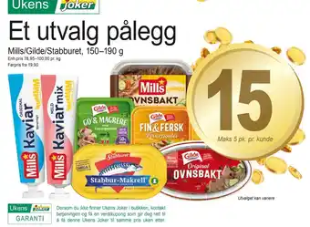 Joker Et utvalg pålegg tilbud