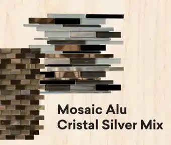 Right Price Tiles Mosaic alu cristal silver mix tilbud