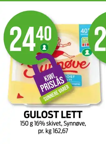Kiwi Gulost lett tilbud