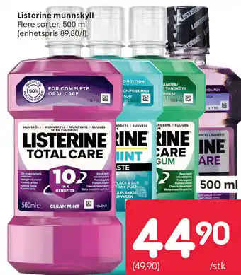 Rusta Listerine munnskyll tilbud