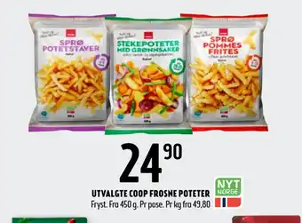 Coop Prix Utvalgte coop frosne poteter tilbud
