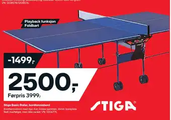 XXL Sport Stiga basic roller, bordtennisbord tilbud