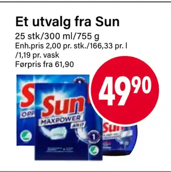 Nærbutikken Et utvalg fra sun tilbud