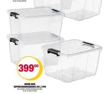 Coop Extra Home box oppbevaringsboks 30 l 3 pk tilbud