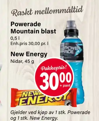 Nærbutikken Powerade mountain blast tilbud