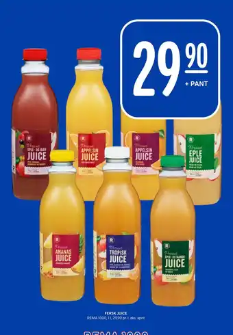 Rema 1000 Fersk juice tilbud