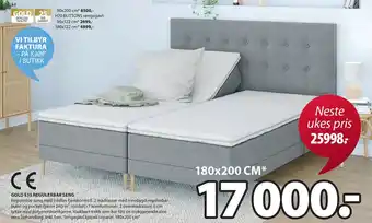 JYSK Gold e35 regulerbar seng tilbud