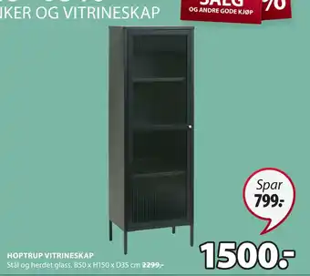 JYSK Hoptrup vitrineskap tilbud