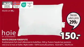 JYSK White dream fiberpute tilbud