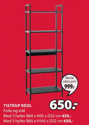 JYSK Tistrup reol tilbud
