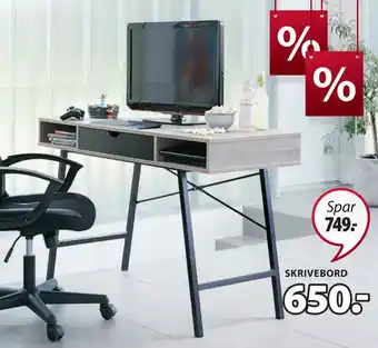JYSK Abbetved skrivebord tilbud