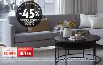 Bohus Nordic hjørnesofa tilbud