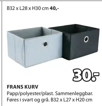 JYSK Frans kurv tilbud