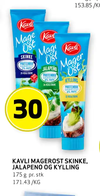 Bunnpris Kavli magerost skinke, jalapeno og kylling tilbud