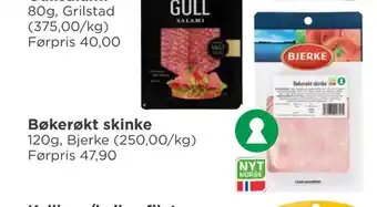 Meny Bøkerøkt skinke tilbud