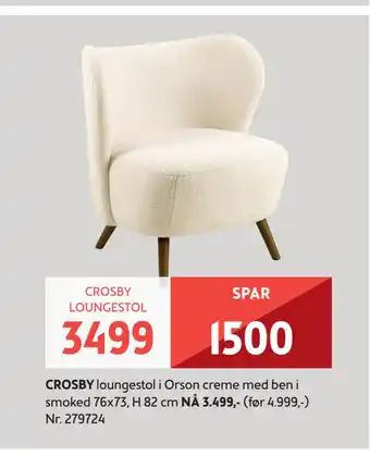 Bohus Crosby loungestol tilbud