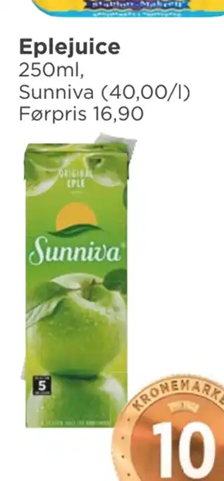 Meny Eplejuice tilbud
