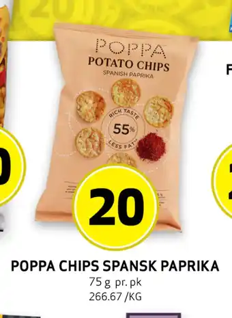 Bunnpris Poppa chips spansk paprika tilbud