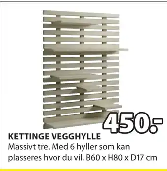 JYSK Kettinge vegghylle tilbud