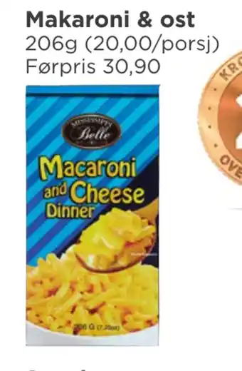 Meny Makaroni & ost tilbud