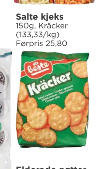 Meny Salte kjeks tilbud