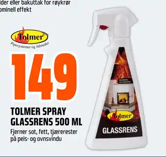 Obs Bygg Tolmer spray glassrens 500 tilbud