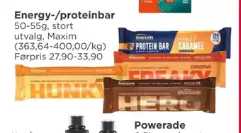 Meny Energy-/proteinbar tilbud