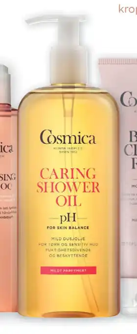 Vitusapotek Cosmica caring shower oil parfymert, 400 ml tilbud