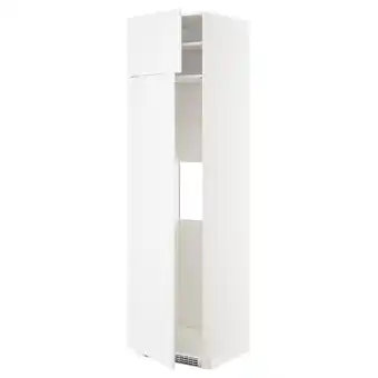 IKEA Metod høyskap f kjøleskap/fryser 2 dører, hvit/kungsbacka matt hvit, 60x60x220 cm tilbud
