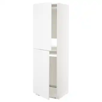 IKEA Metod høyskap for kjøleskap/fryser, hvit/kungsbacka matt hvit, 60x60x200 cm tilbud