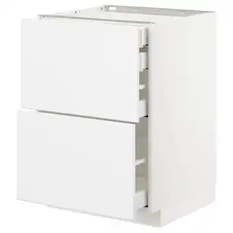 IKEA Metod / maximera benkeskap 2 fr/2 l/1 m/1 h skuff, hvit/kungsbacka matt hvit, 60x60 cm tilbud