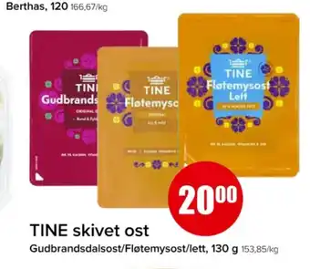 Eurospar Tine fløtemysost tilbud