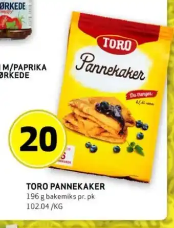 Bunnpris Toro pannekakemix tilbud