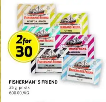 Bunnpris Fishermans friend pastiller tilbud