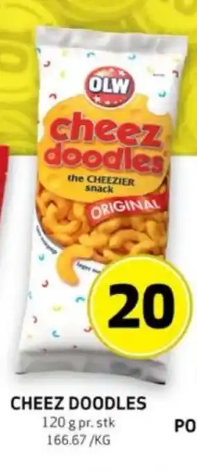 Bunnpris Olw cheez doodles tilbud